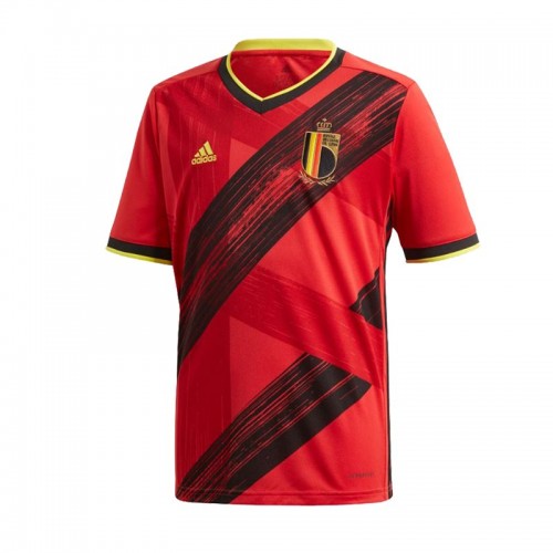 Camisolas de futebol Bélgica Equipamento Principal Euro 2020 Manga Curta